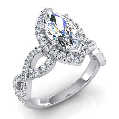 Marquise Infinity Natural Earth Mined Diamonds Jewelry