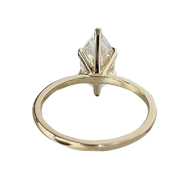 Marquise Diamond Yellow Gold Solitaire Ring