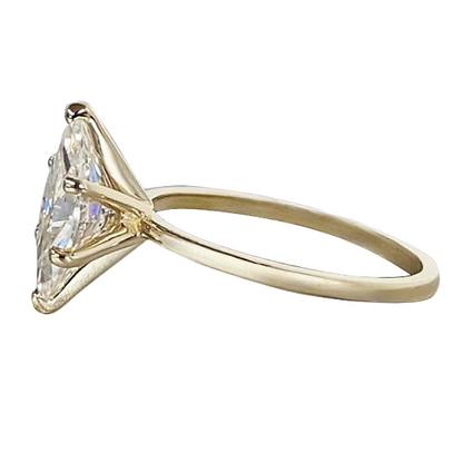 Marquise Diamond Yellow Gold Solitaire Ring