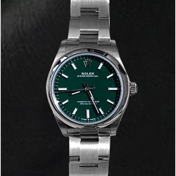 Men 31mm Rolex Green Luminous Watch