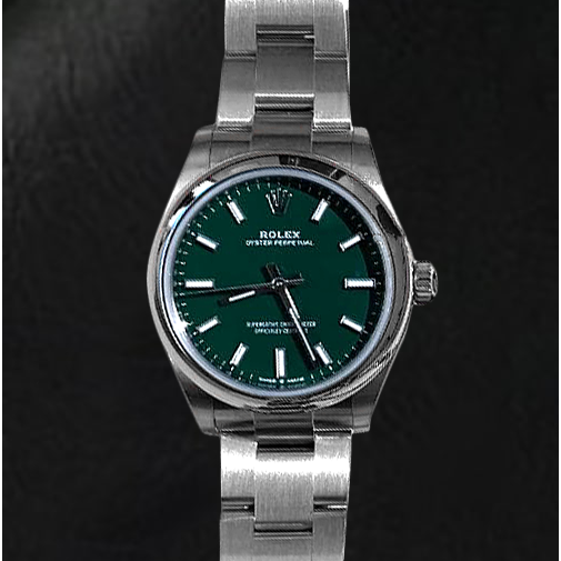 Men 31mm Rolex Green Luminous Watch