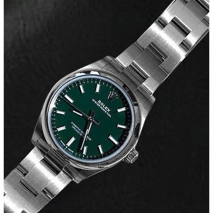Men 31mm Rolex Green Luminous Watch