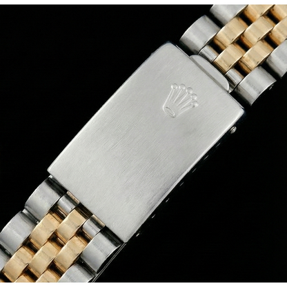 Men Rolex Stainless Steel & Gold Watch Blue Dial QUICK SET