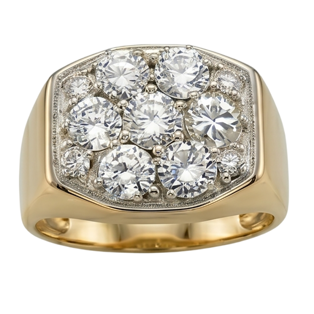 Men's Diamond Cluster Ring