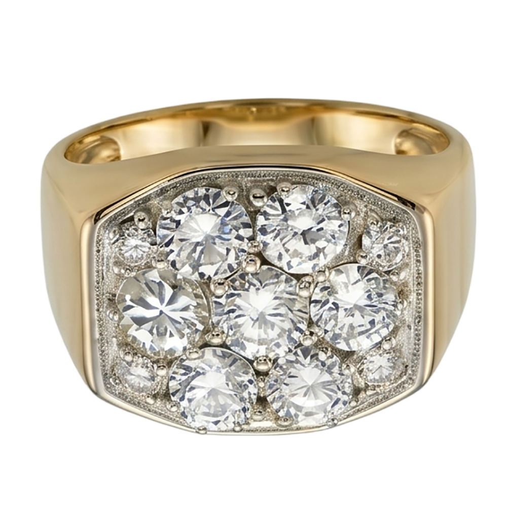 Men's Diamond Cluster Ring