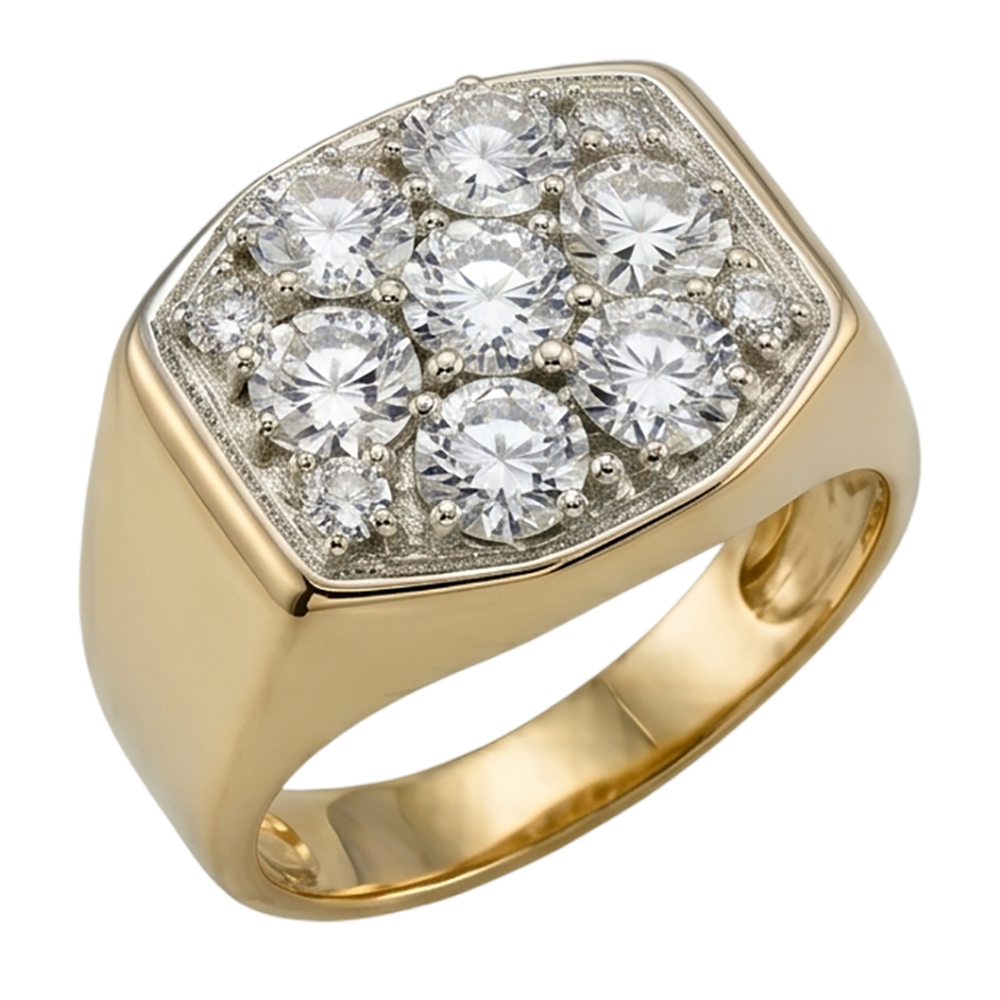 Men's Diamond Cluster Ring