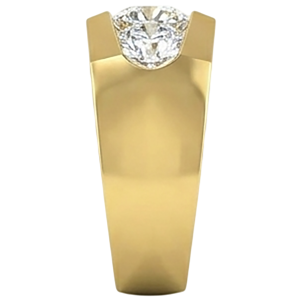Men's Natural Earth Mined Diamond Ring 3 Stone Gold 2 Carats