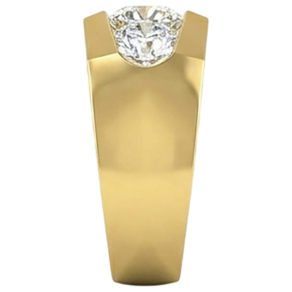 Men's Natural Earth Mined Diamond Ring 3 Stone Gold 2 Carats