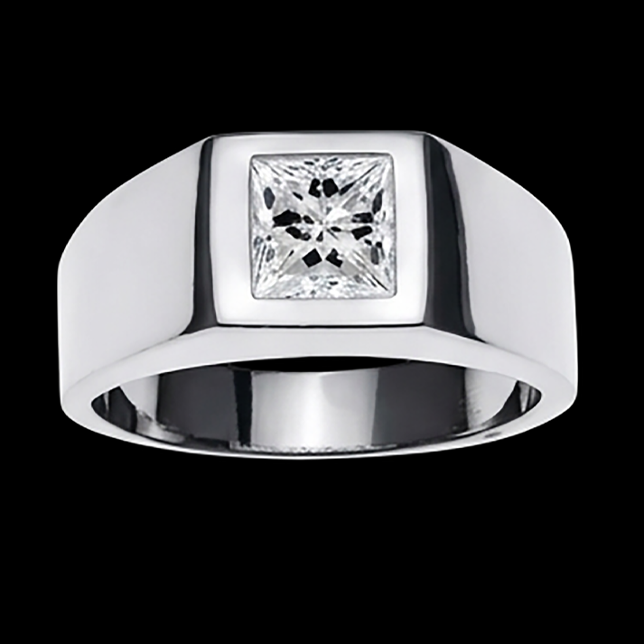 Men's Princess Cut Diamond Ring