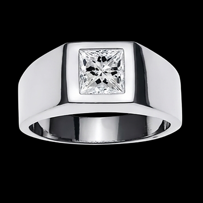 Men's Princess Cut Diamond Ring