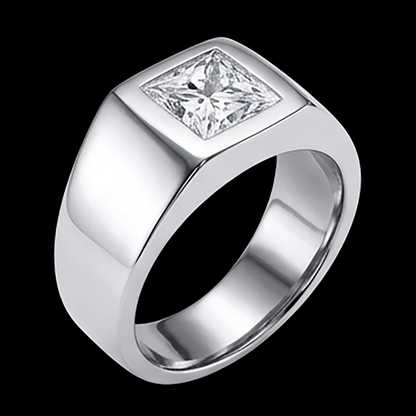Men's Princess Cut Diamond Ring