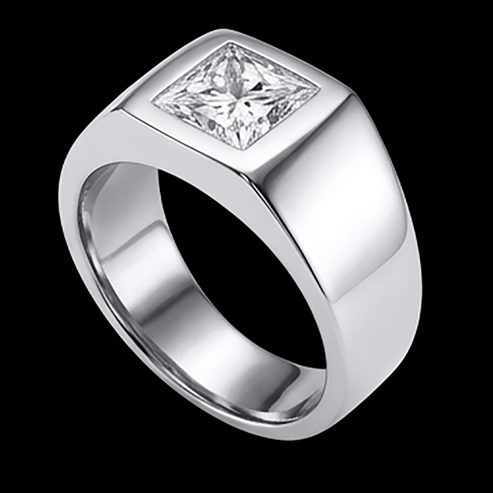 Men's Princess Cut Diamond Ring