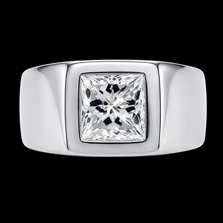 Men's Princess Cut Diamond Ring
