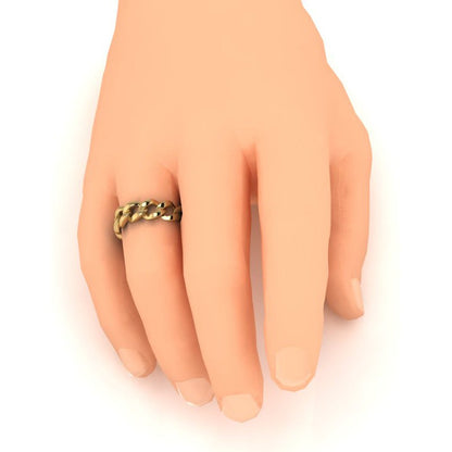 Men's Band Miami Cuban Yellow Gold