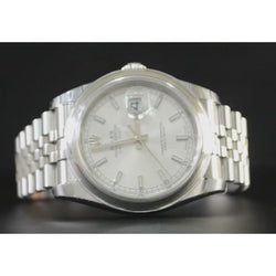 Men's Gents Watch Rolex Date Just Silver Dial Jubilee Band Hidden