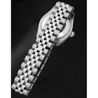 Men's Date-just 31mm Rolex Silver Roman Dial Watch
