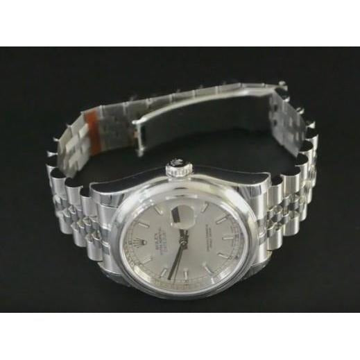 Men's Gents Watch Rolex Date Just Concealed Clasp Silver Dial Jubilee Band Hidden
