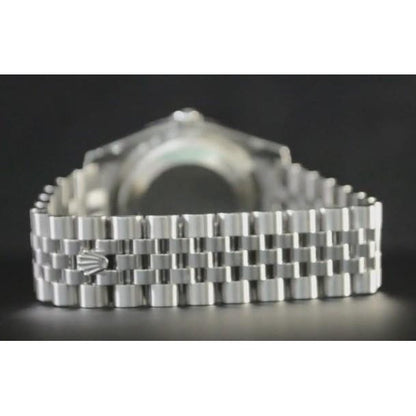 Men's Gents Watch Rolex Date Just Concealed Clasp Silver Dial Jubilee Band Hidden