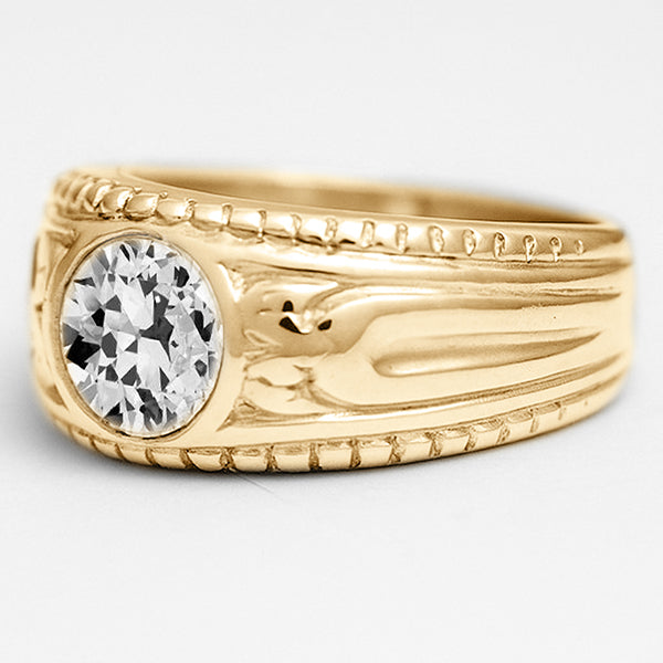 Bezel Set Diamond Ring 2 Carats