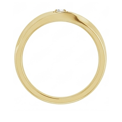 Mens Yellow Gold Lab Grown Diamond Pinky Ring