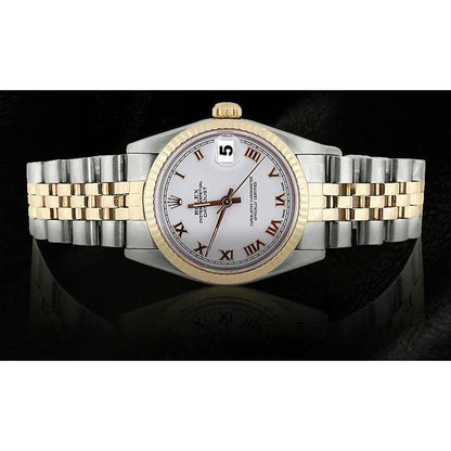 Datejust White Roman Dial Watch 