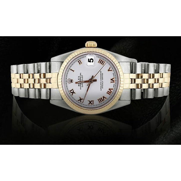 Datejust White Roman Dial Watch 