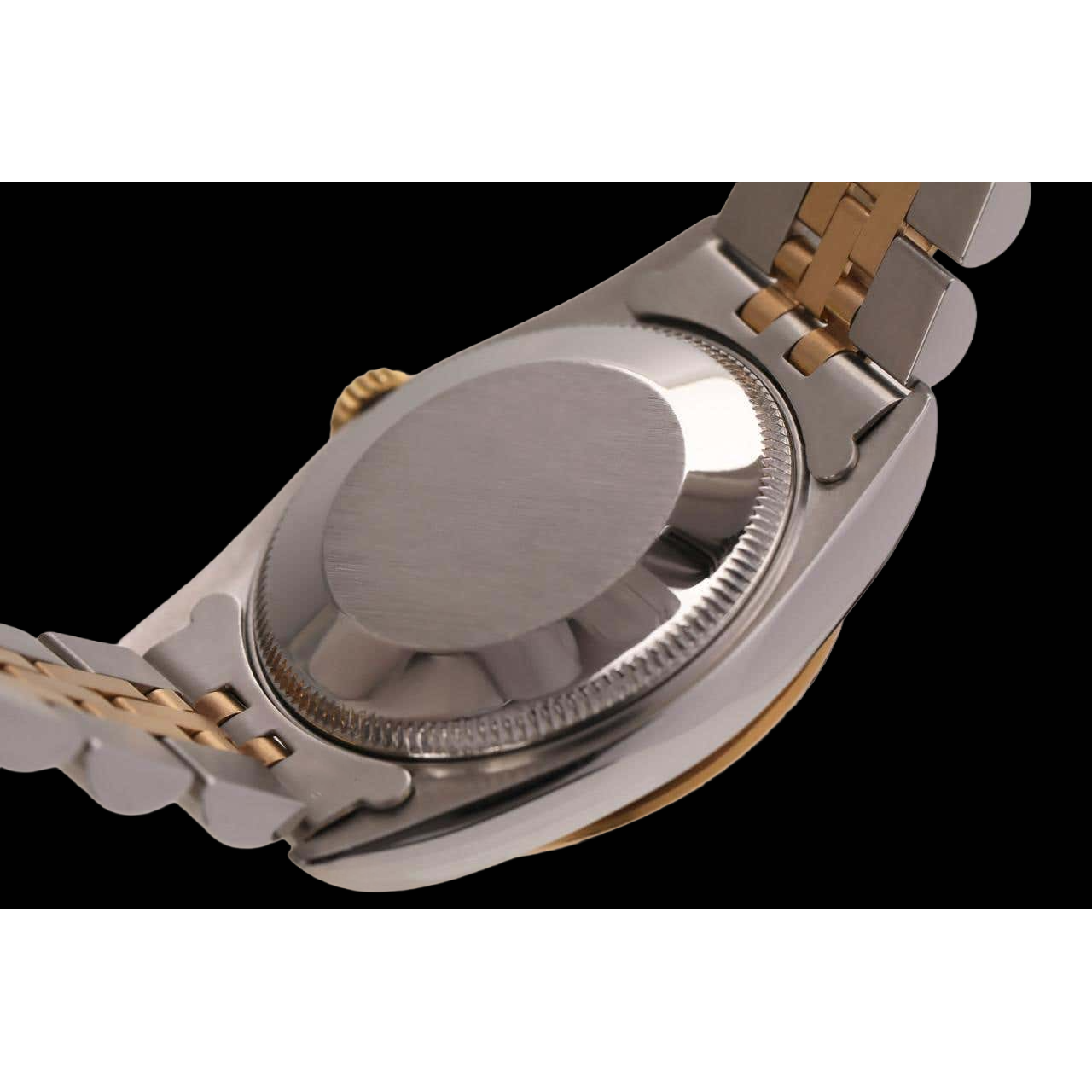 Midsize Rolex Ss 31 Mm Two Tone Bracelet Watch White Roman Dial