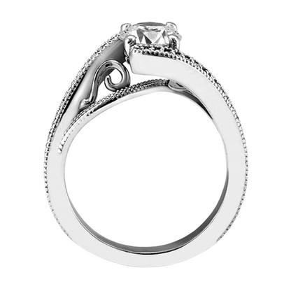 Milligrain Old Cut Natural Earth Mined Diamond Ring Twisted Shank Antique Style 3 Carats