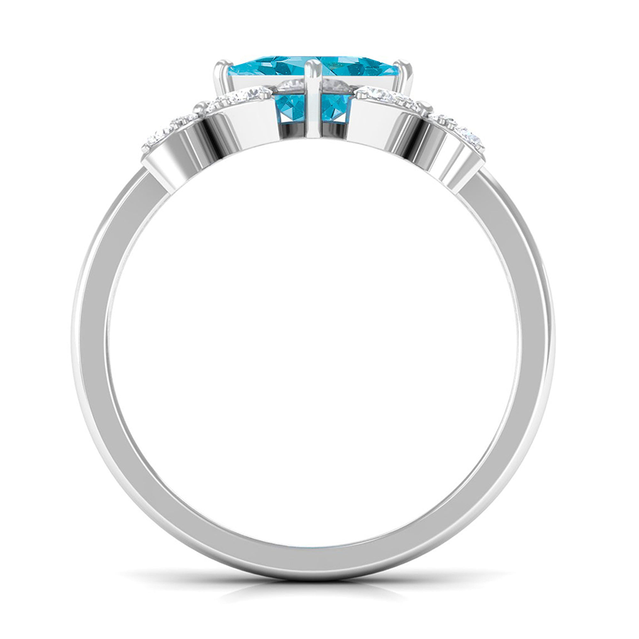 Modern Floral Paraiba Cocktail Ring