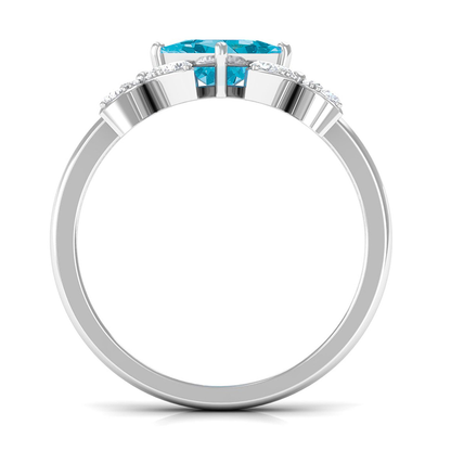 Modern Floral Paraiba Cocktail Ring