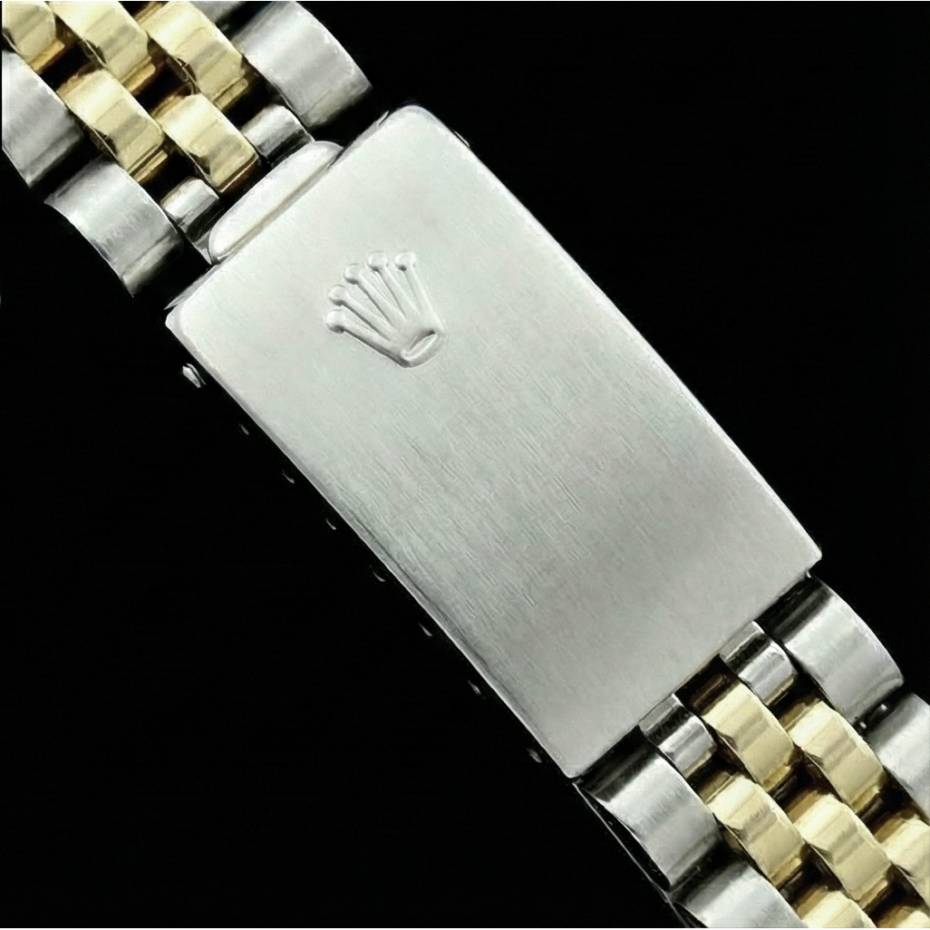 Mother Of Pearl Dial Rolex Dj Watch Custom Diamond Bezel Ss & Gold