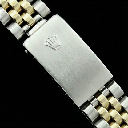 Mother Of Pearl Dial Rolex Dj Watch Custom Diamond Bezel Ss & Gold