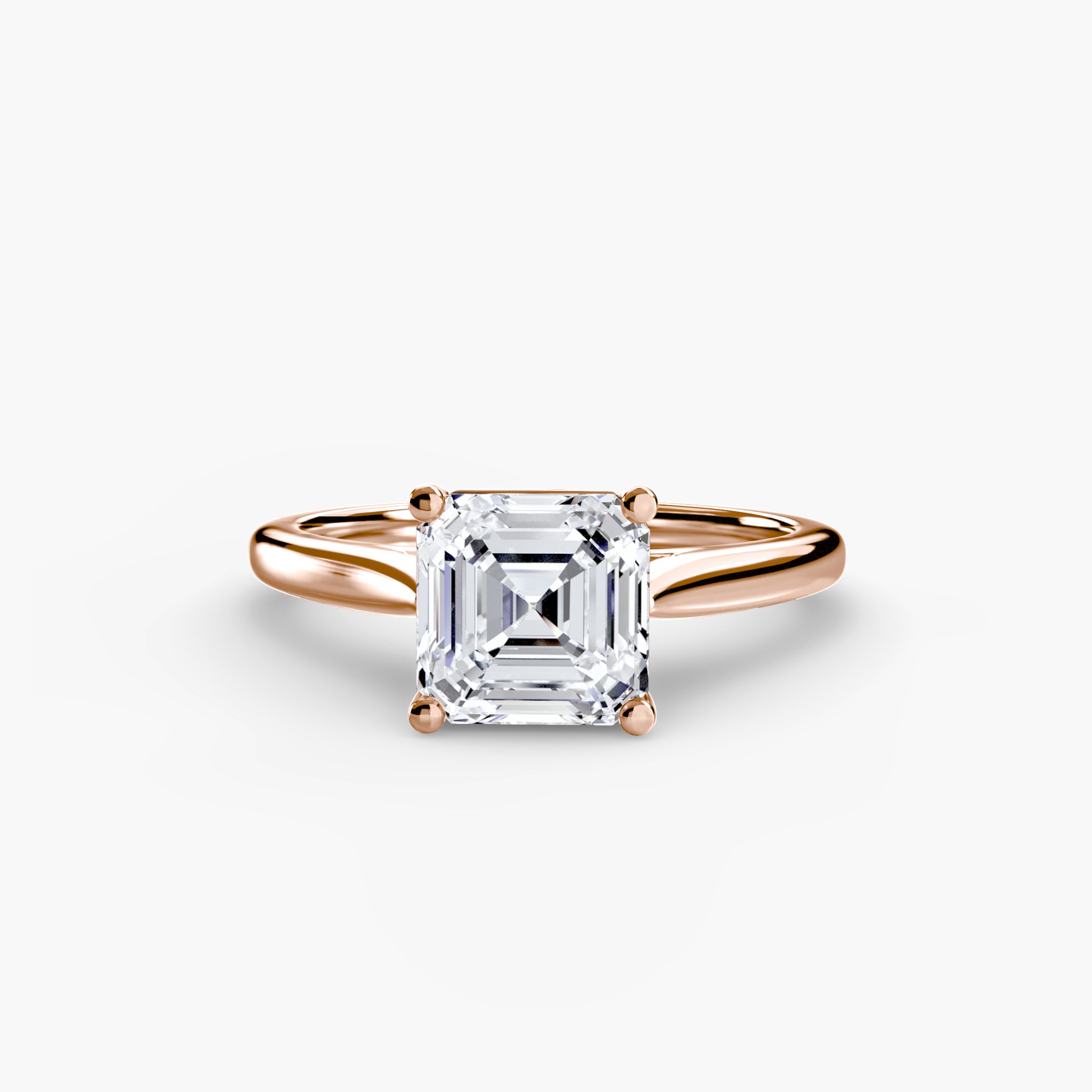 natural diamond ring on white background