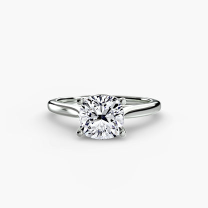 natural diamond ring on white background