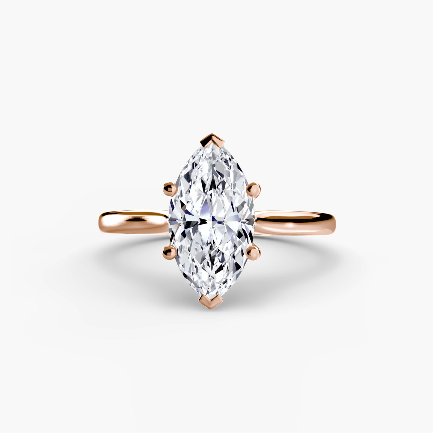 natural diamond ring profile view