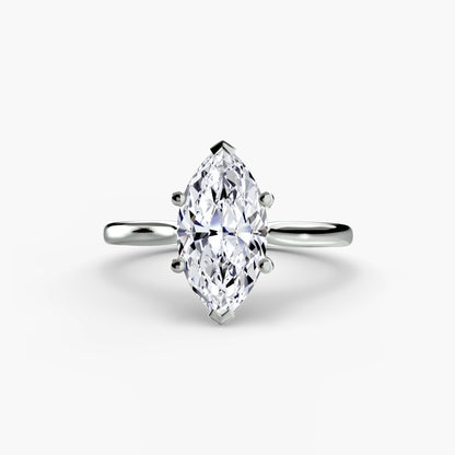 natural diamond ring back view