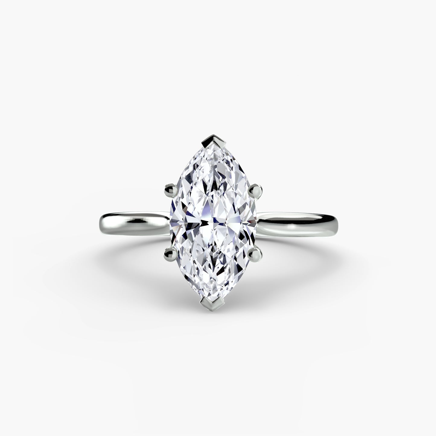 natural diamond ring front view