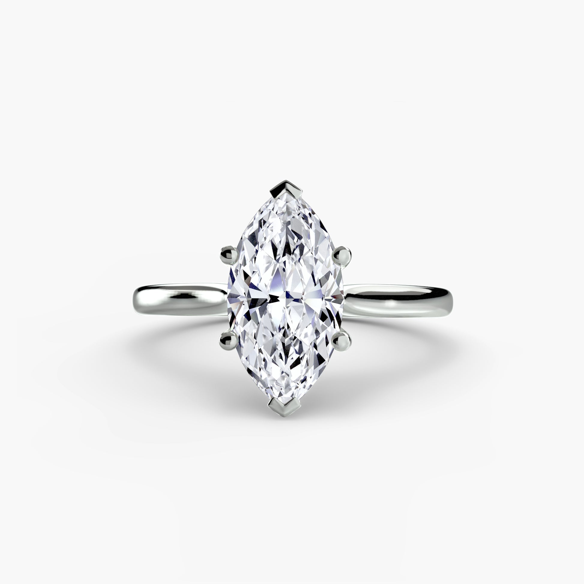 natural diamond ring front view