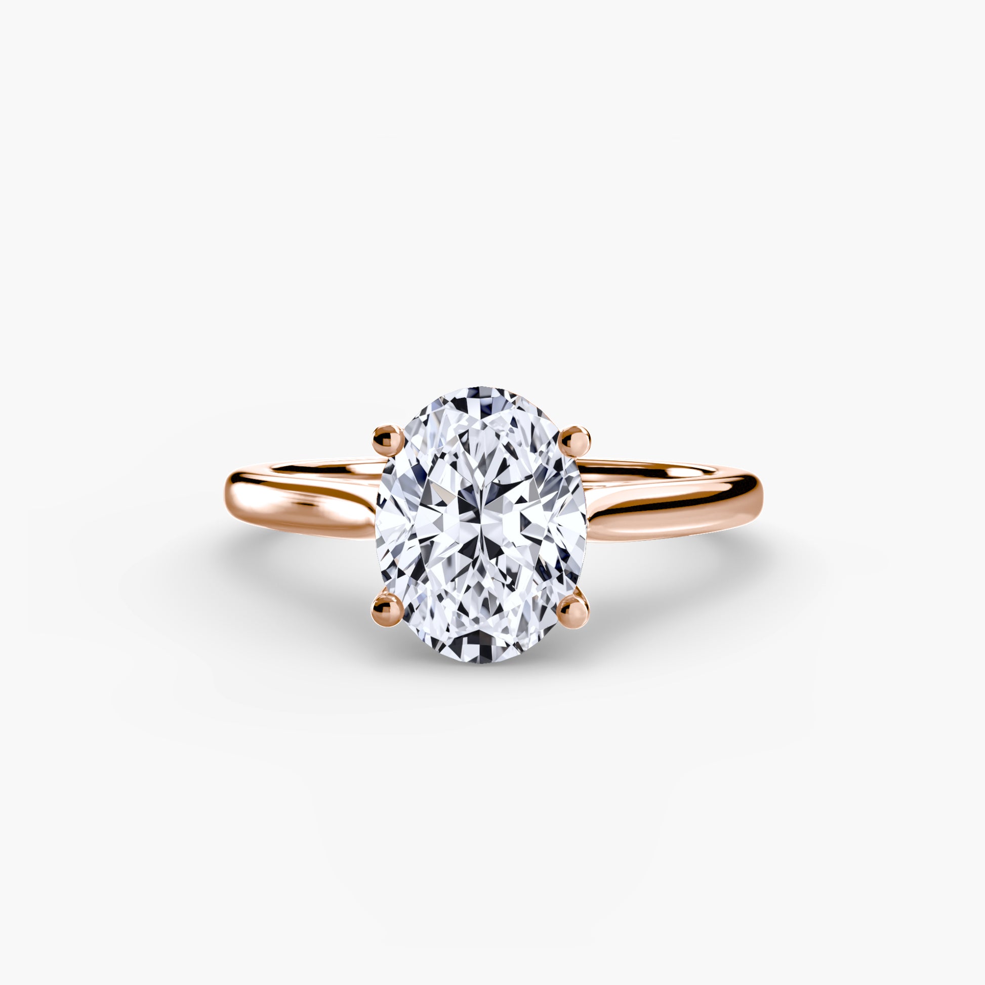 natural diamond ring front view