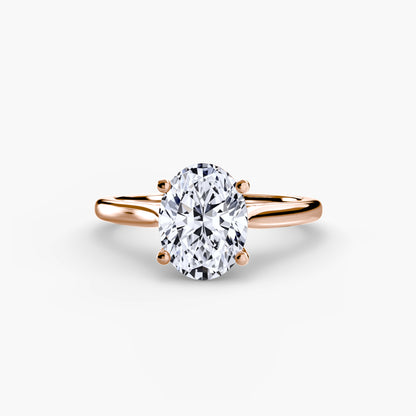 natural diamond ring front view