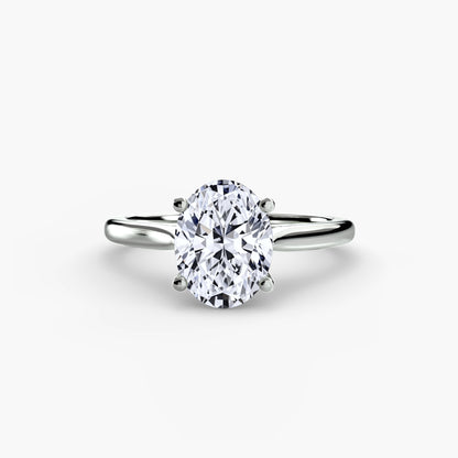 natural diamond ring three quarter angle
