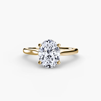 natural diamond ring profile view