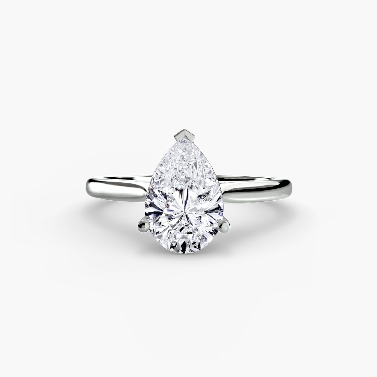 natural diamond ring on white background