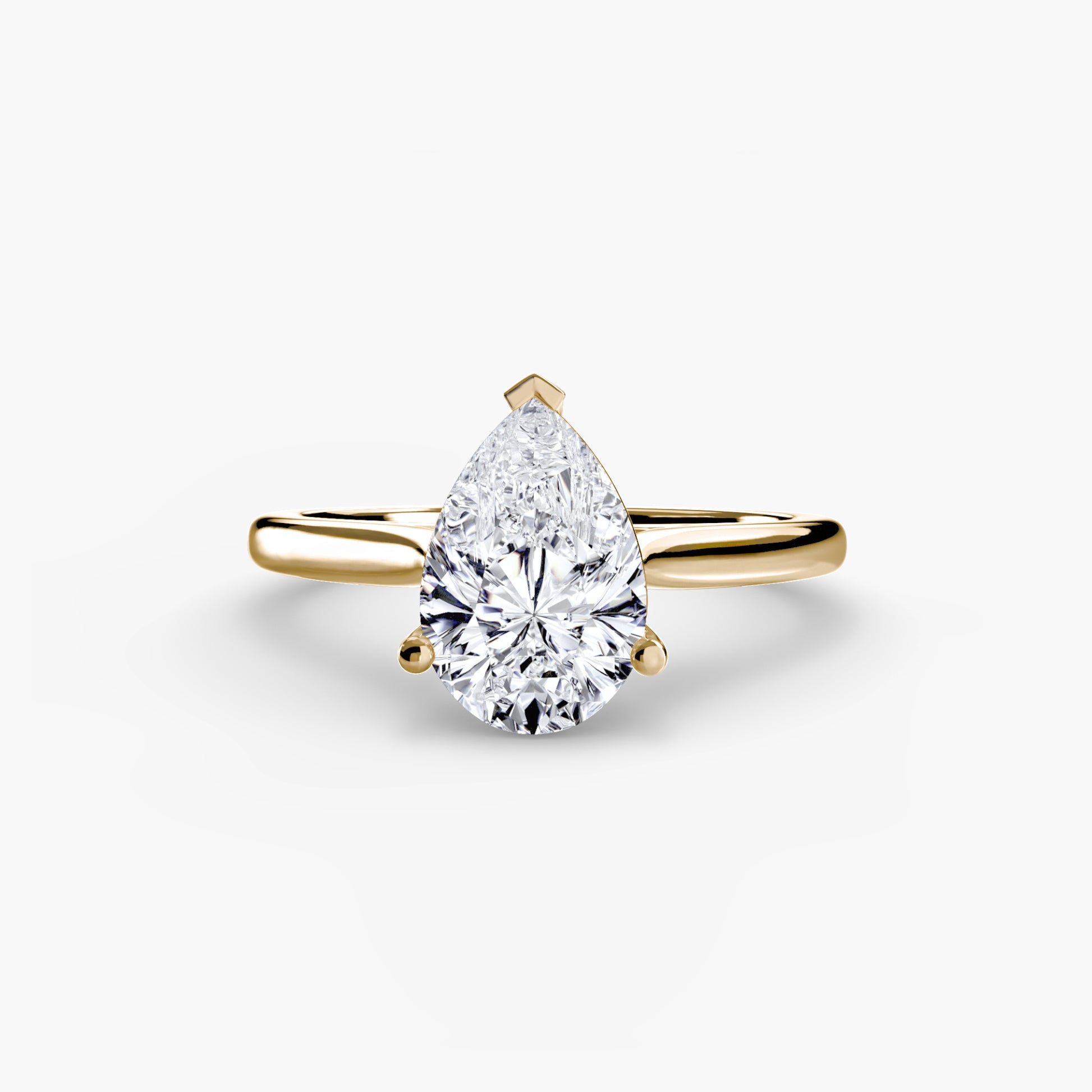 natural diamond ring on white background