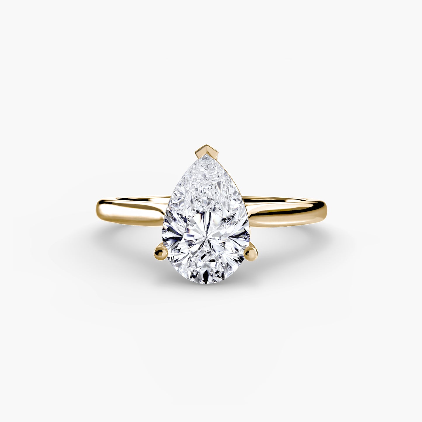 natural diamond ring top view