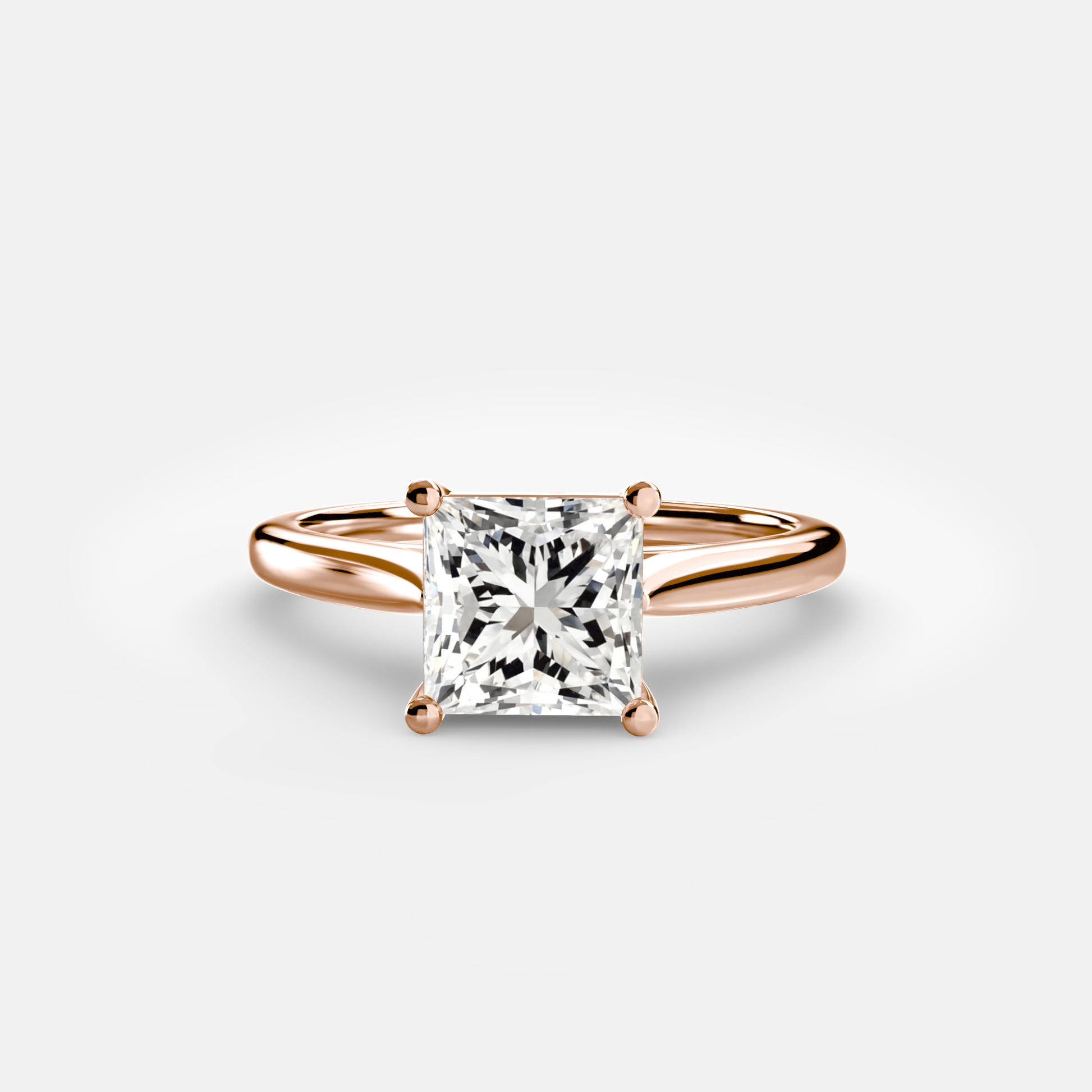 natural diamond ring three quarter angle