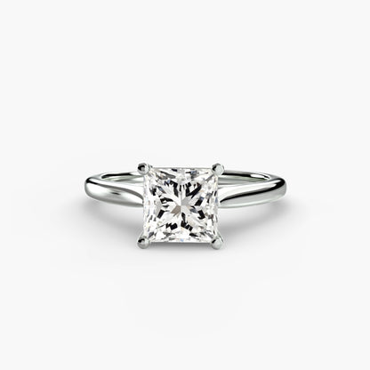 natural diamond ring profile view