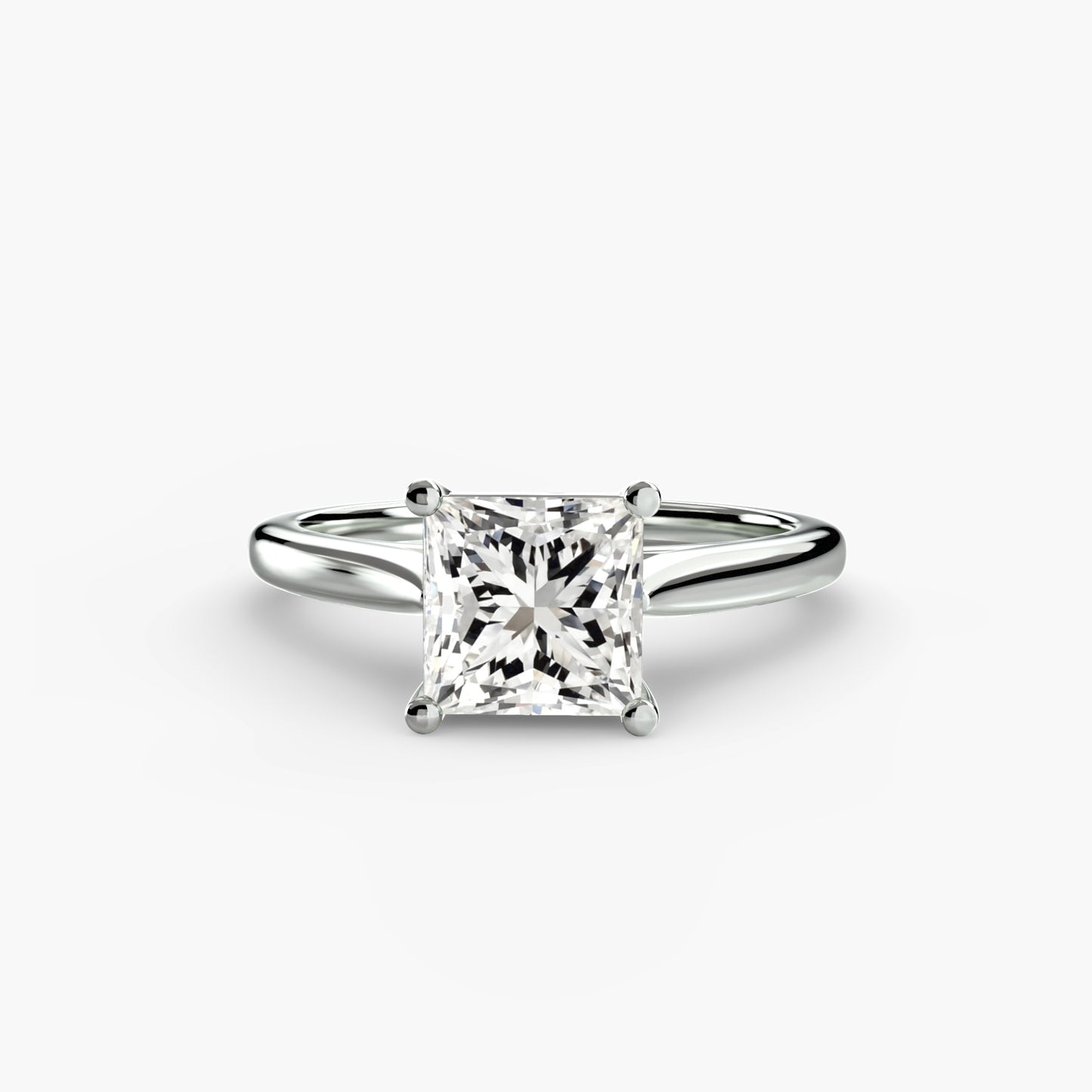 natural diamond ring three quarter angle