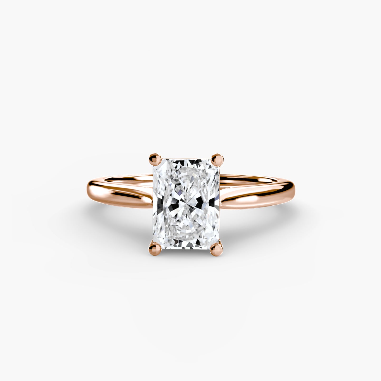 natural diamond ring profile view