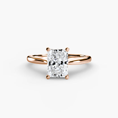 natural diamond ring profile view